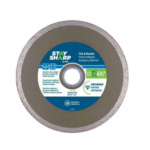 4-1/2" Continuous Tile & Marble Diamond Cutting Blade