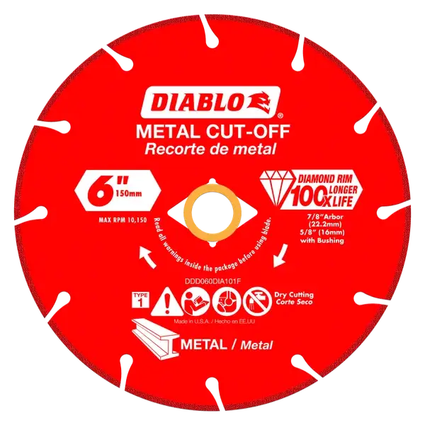 Diablo 6" Diamond Metal Cut Off disc Blade for Circular Saw