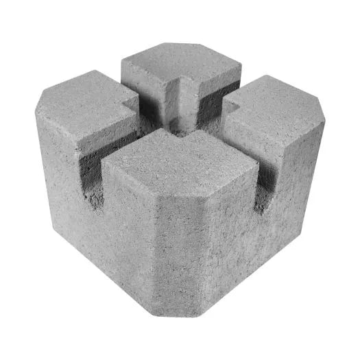 Concrete 4-Way Deck Block 8" X 12"