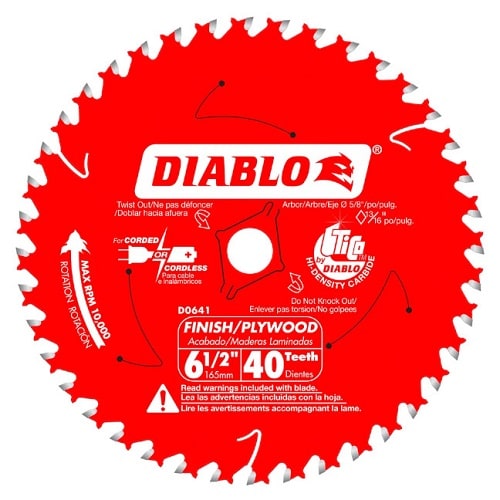 Diablo 6-1/2" x 40-Tooth Finishing Circular Saw Blade