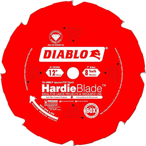 Diablo 12" x 8 Tooth Hardie Fiber Cement Saw Blade