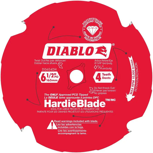 Freud Diablo 6-1/2 inch x 4 Tooth Fiber Cement Hardie Circular Saw Blade