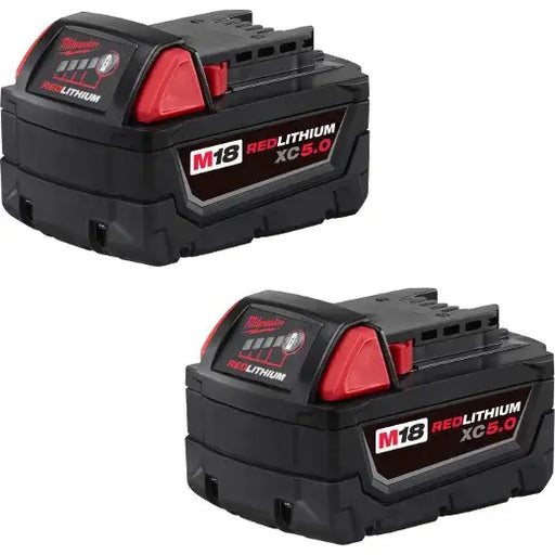 Milwaukee M18 Red Lithium XC 5.0 Battery Two Pack