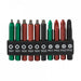 #1-#3 x 2" Assorted Square & Phillips Head Screwdriver Bits - 10 Pack