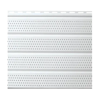 16" Aluminum Soffit 4-Panel Vented White 12'