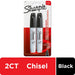 Sharpie chisel tip permanent markers, black, 2-pack, model 38262PP