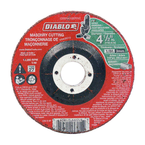 Diablo 4-1/2 in x 1/8 in x 7/8 in Type 27 Masonry Cut-Off Disc