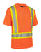 Forcefield hi-vis orange short sleeve safety tee with chest pocket