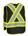 Forcefield 022-TV3BK tear-away mesh safety vest, black, back