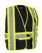 Forcefield 022-TV3BK tear-away mesh safety vest, black, front