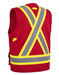 Forcefield surveyor's safety vest, red, back