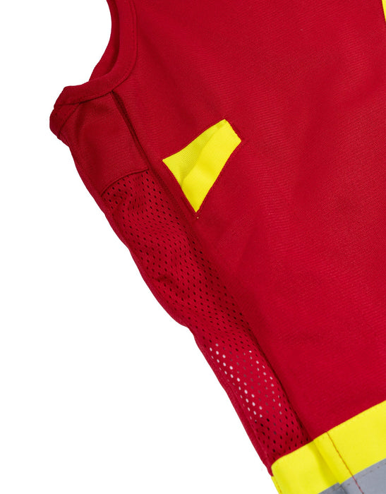 Forcefield surveyor's safety vest, red, pocket detail