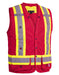 Forcefield surveyor's safety vest, red, front