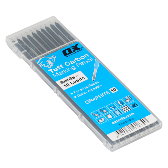 OX Pro - Carbon Marking Pencil Lead Refill (10 Pack) - 04X01832