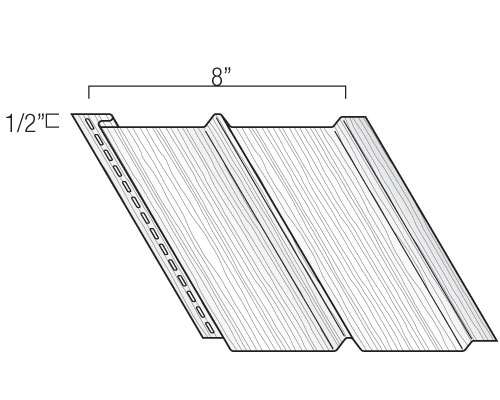 Kaycan 8 in. 2-panel vinyl soffit profile