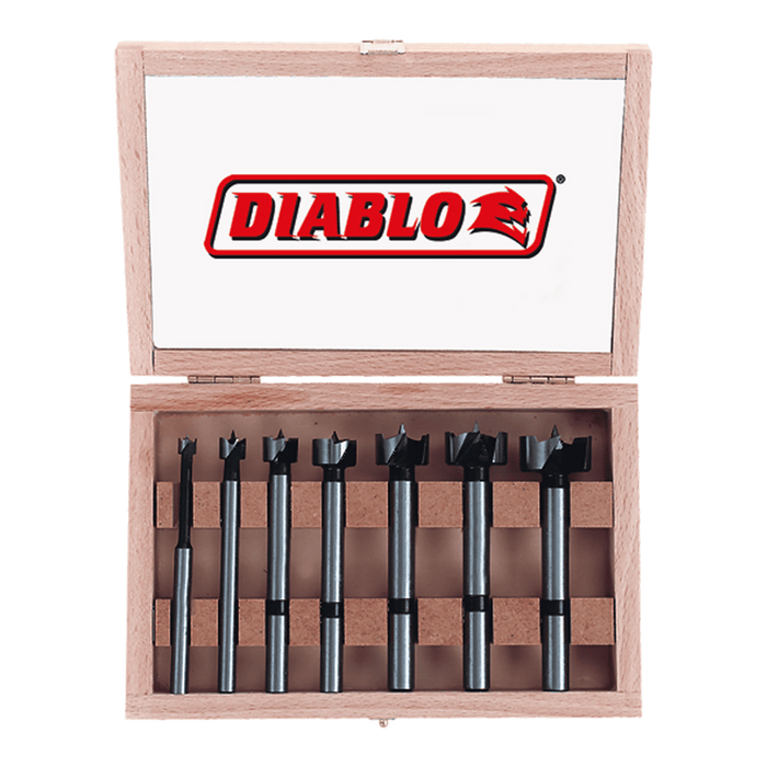 Diablo Forstner Bit Set for Wood, 7-Piece