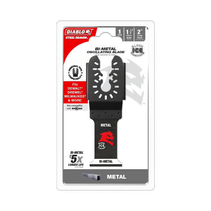 Diablo 1-1/4" Steel Demon™ Universal Fit Bi-Metal Oscillating Blades for Metal DOU125BF