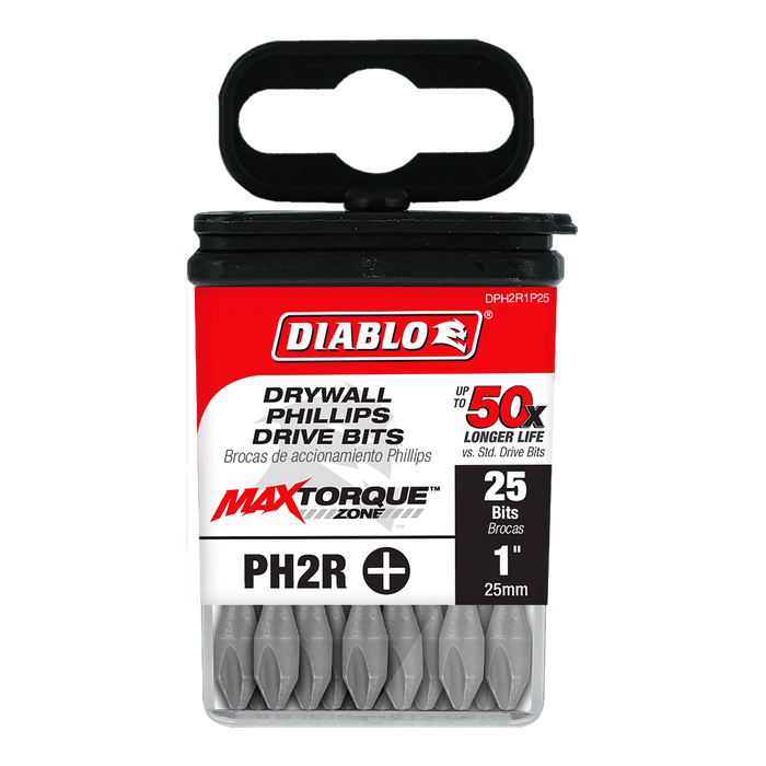 Diablo Phillips Drive Bits for 1/4" Hex Shank Drills