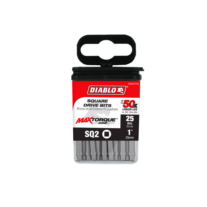 1" #2 Square Drive Bits (25-Pack)