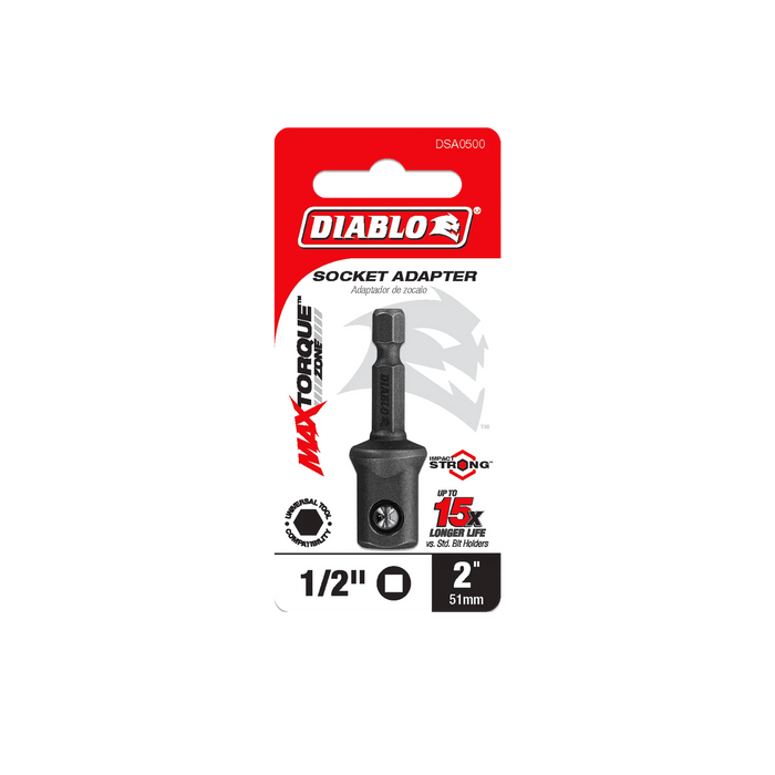 1/4" Hex to 1/2" Square Socket Adapter DSA0500