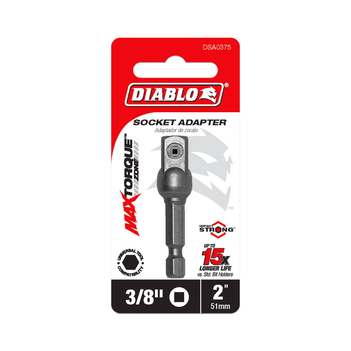 1/4" Hex to 3/8" Square Socket Adapter DSA0375