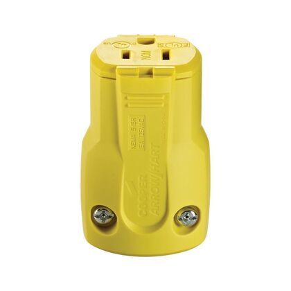 Eaton Arrow Hart AH5969Y yellow QuickGrip 15A 125V female connector