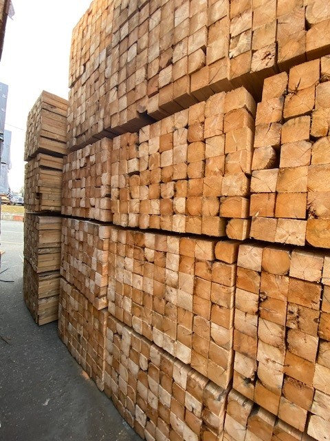 100 mm x 100 mm Mill Run SPF Green Rough Dimensional Lumber