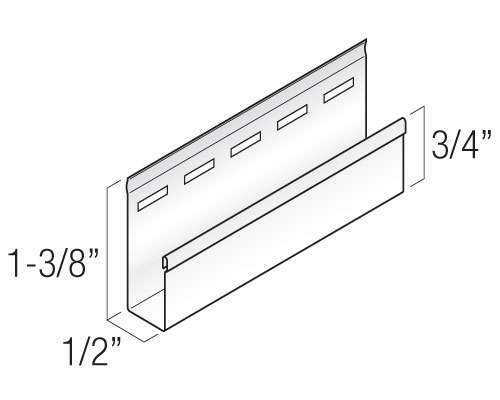 Kaycan 1/2 in. aluminum J trim