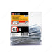 #10 by four inch flat head zinc silver colour square drive wood assembly screws. 100 pieces per pack.