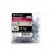 #10 by one and a half inch pan head zinc coated square drive metal screws. 100 pieces per pack.