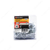 #10 by one inch flat head zinc silver colour square drive wood assembly screws. 100 pieces per pack.