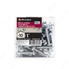 #10 by one inch pan head zinc coated square drive metal screws. 100 pieces per pack.