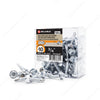 #10 by three quarter inch zinc plated hex head self drilling tek metal screws pack
