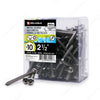 #10 by two and a half inch stainless steel pan head self tapping square drive metal screws 