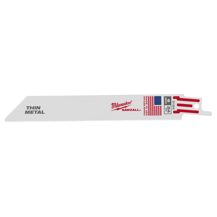 Milwaukee SAWZALL 6" Bi-Metal Reciprocating Blades for Metal (5 Pack)