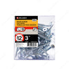 #12 by three inch flat head zinc silver colour wood assembly screws. 100 pieces per pack.