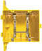 Hubbell tradeSELECT 2-Gang Plastic Device Box with Flush Bracket, Yellow, 37 cu in