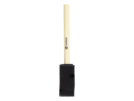 Simms 3995 high density 1 in. foam brush with wood handle