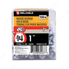 #14 by one inch flat head square drive zinc silver colour wood screws. 100 pieces per pack.
