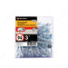 #14 by three inch flat head square drive zinc silver colour wood screws. 100 pieces per pack.