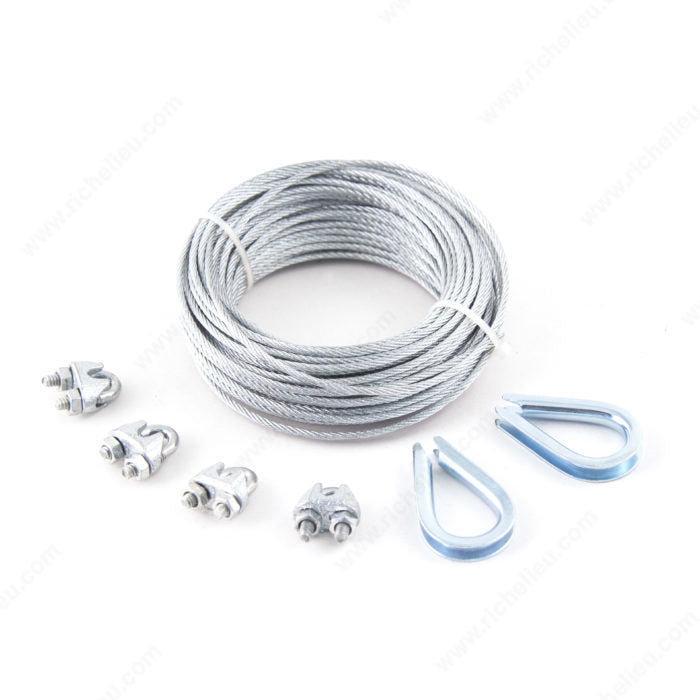 King Chain - 3/32" x 50' Galvanized Aluminum Aircraft Cable - 500185