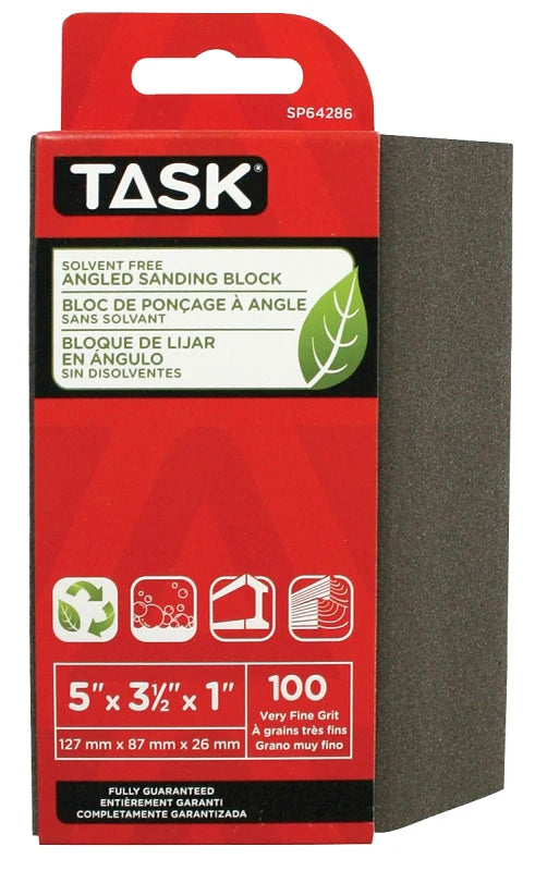 100 Grit Solvent-Free Angled Sanding Block - SP64286