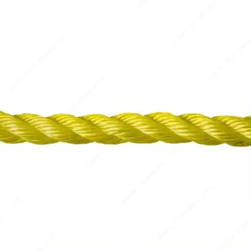 King Cord - Yellow Twisted Polypropylene Rope (Sold Per Foot) - (Select Size)