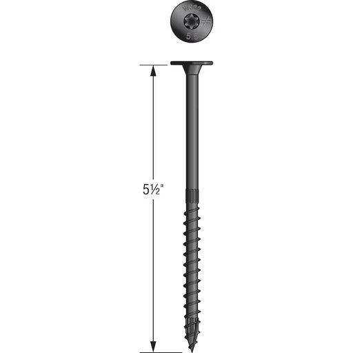 Outdoor Accents Black SDWS Structural Wood Screw .220 inch x 5.5 inch