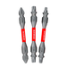 2-1/2" Double-Ended Phillips, Square and Torx Drive Bit Set (3-Piece) DDEV25-S3