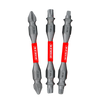 2-1/2" Double-Ended Phillips, Square and Torx Drive Bit Set (3-Piece) DDEV25-S3