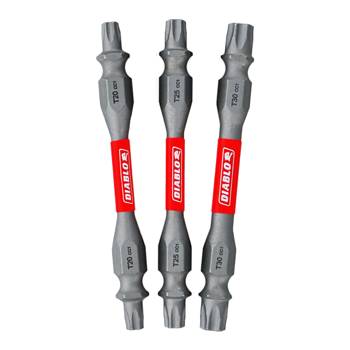 2-1/2" Double-Ended Torx Drive Bits (3-Piece) DDETV25-S3