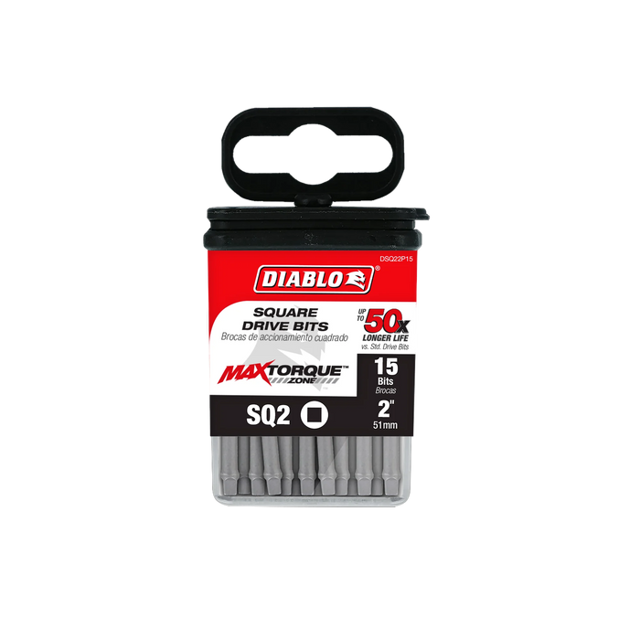 2" #2 Square Drive Bits (15-Pack)