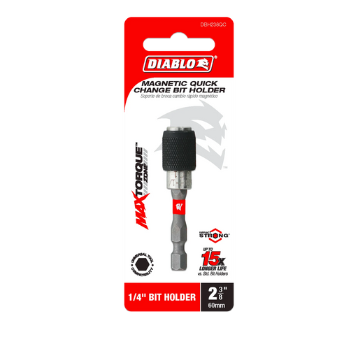 Diablo 2-3/8" Magnetic Quick Change Bit Holder for 1/4" Hex Shank Drills in Packaging