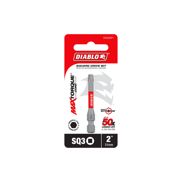 2" #3 Square Drive Bit